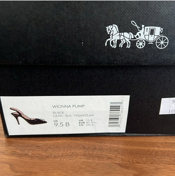 Coach black sling back pumps in 9.5 - Picture 4 of 5